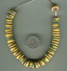 African Trade Beads Vintage Antique Venetian Old Glass Beads Rare Yellow Fancy