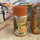 Rare 1981 Vintage Disney Fox And The Hound 1980 s Metal Lunchbox  With Thermos 