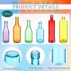 12 Pcs Colored Glass Bottles Colorful Empty Wine Bottles Decorative Glass Bottle