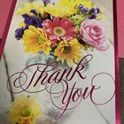Thank You Card Beautiful Flowers Blank Inside 5 x7  Hallmark Greeting Card