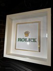 Iconic Rolex Logo Framed   Sign   3d Printed   25cm X 25cm Box Frame 