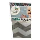 Summer Ultra Plush Changing Pad Cover Chevron Gray White Soft Baby Gift Present