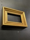 Vintage Modernism Chunky Gold Gilt Beveled Small Wood Picture Frame 3 5x5 5