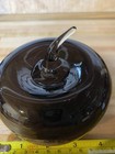 Blenko Deep Purple Glass Apple Paperweight Art Glass Glossy Decorative