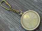 Solid Brass Sundial Key Chain   Antique Finish Sundial Key Chain     Brass Pocket