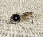 Hand Made Lilypad Shaped  925 Sterling Silver Post Earring Findings
