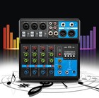 Pro Usb Bluetooth Live Studio Audio Sound Mixer 5 Channel Mixing Console 5-way
