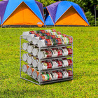 4tier Freestanding Can Rack Organizer Beverage Storage Hold Up To 48 Cans Silver