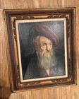 Original Oil Portrait Jeno Gussich Bearded Jewish Elder Framed Canvas 28x24
