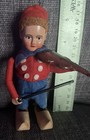 Very Rare 1920 s Schuco Windup Dutch Violinist Boy Toy W  Key Works Germany