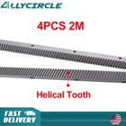 4pcs 2modulus Gear Rack Helical Teeth 2mod 24 24 1000mm Cnc Router Linear Motion