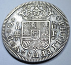 1727 Xf-au Spanish 2 Reales Genuine 1700 s Colonial Cross Pirate Treasure Coin
