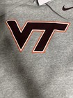 Nwt Men   s Nike Virginia Tech Hokies Club Fleece Hoodie Medium Grey Sweatshirt