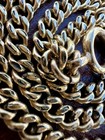 Vintage Gold Filled Curb Link Watch Chain 15  Swivel Dog Clip   Spring Clasp