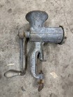 Enterprise No  8 Manual Meat Grinder Cast Iron Silver Handle Vintage Collectible