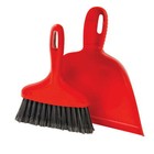 Whisk Broom With Polypropylene Dustpan -red Black Fibers