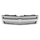 Chrome Front Upper Grill W black Insert Trim For Chevy Silverado 1500 2007-2013