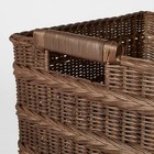 Rectangle Rattan Decorative Basket Dark Brown - Threshold Designed With Studio