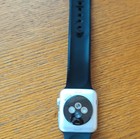 Apple Watch Series 2 42mm Silver Aluminum Black Silicone Band Heart Rate