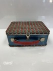 Vintage 1950   s American Thermos Bottle Company Plaid Blue Band Metal Lunchbox
