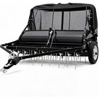42  2-in-1 Tow-behind Lawn Sweeper   Dethatcher Combo For Lawn Grass 20 Cu Ft