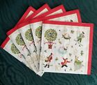 Twelve 12 Days Of Christmas Paper Napkins For Oyster Shell Decoupage Craft 5 Pc