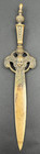 Antique Letter Opener Metal Bronze Or Brass Desk Paper Knife Art Nouveau Dagger