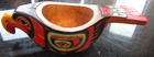 Northwest Coast Native American Feast Bowl  Hand Carved Painted