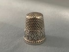 Antique Sterling Silver Bright Cut Palmette Thimble ketcham   Mcdougall