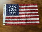 12x18   Yacht Ensign Nautical Boat Flag Sewn Anchor Sewn Stripes Made In Usa