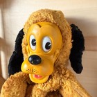 Vintage 1960s Disney Pluto Plush Toy Rubber Face Molded Kitsch Collectible 11 