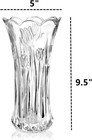 Set Of 2 Glass Flower Vase 9 5  Large Flower Vases Centerpieces Modern Clear