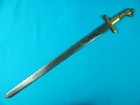 Antique Old 19 Century German Germany Lion Head Saw Back Large Pioneer Sword