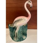 Vintage Napco Japan Pink Flamingo Planter 9  Mid Century Ceramic Tropical Decor