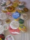 Vintage Buttons Pins Big Lot Of  60   Ads And Humorous  Various Sizes