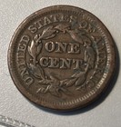 1851 Braided Hair Large Cent Vf Very Fine