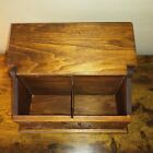 Vintage Carved Wooden Wood Recipe Card Box Lidded Kitchen Storage For Recipes