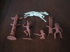Vintage Marx 54mm Butterscotch Indians 3 Chiefs   Pony  Excellent  