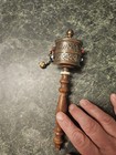 Read Vintage Tibetian Prayer Wheel Budhism Scroll Mantra Wisdom Karma Copper