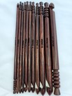 Original Rosewood Crochet Hooks Set Of 11  Ergonomic  Handmade Solid Wood Hooks 