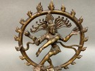 Antique Bronze Dancing Shiva Nataraja Statue 9 5  Tall Hindu