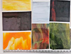 9 Lb  8 Oz   Assorted Multicolor Stained-glass Large Scraps sheets