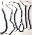 Qty 6 Phone Handset 12  Cord Toshiba Polycom Cisco Avaya Nortel Charcoal   Black