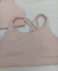 Athleta Girl Upbeat Sports Bra 2 0 L 12 Large Bundle Of 2 Blush Pink-ad5