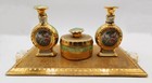 Vintage Le Mieux China 24 Kt Gold Gilt Vanity Set W tray Perfumes Trinket Box