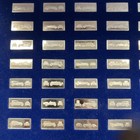 1980 Franklin Mint Classic Car Sterling Silver Miniature Bar 63pc Collection
