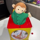 Vintage 1995 Curious George Jack In The Box Musical Tin - Schylling Tested Works