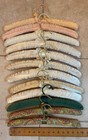 Lot 12 Vintage 1990s Padded Satin Hangers pink ivory peach paisley 1 Advertising