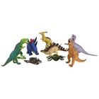 Toy Dinosaurs Medium Size Plastic Figures Variety 9 Piece Lot T Rex Stegosaurus