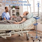 Iv Pole With Wheels  Adjustable 57 -79  Height